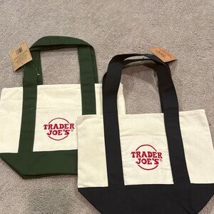 Trader Joe's Canvas Tote Bags mini x 2 new